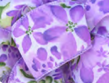 # 9 Field of Flowers Ribbon - Lavender x 50 yd