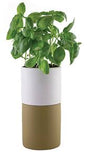 4" x 8 1/2" Stacked Planter - Matte Khaki