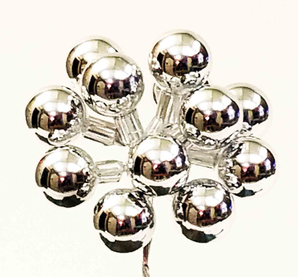 25mm Glass Balls - Silver