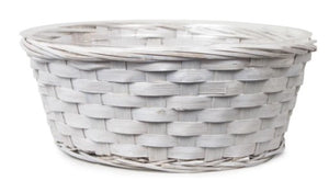 10" x 4" White Basket with Liner