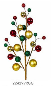 19" Holiday Mixed Ball Spray