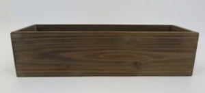 15x4.5x3.75"H Wood Container Rustic Finish