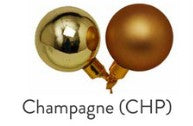 25mm Glass Balls - Matte/Shiny Champagne