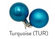 25mm Glass Balls - Matte/Shiny Turquoise