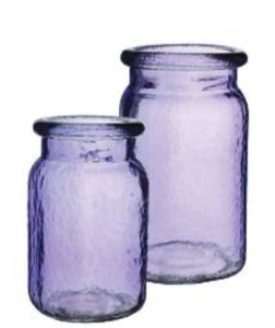 6 1/2" Hammered Jar - Vintage Purple