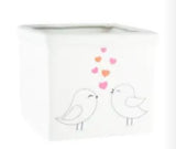 6" x 6" x 5.25" Ceramic Square - Love Birds