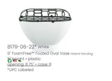 9" Foamfree Footed Oval Vase
