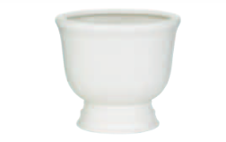 5" Tall Matte White Ceramic Urn