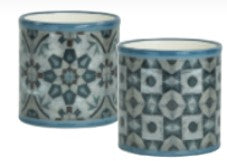 3.75" Opening Round Design Ceramic Pot Assorted