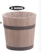 Natural Wood Barrel Pot Cover