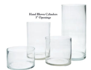 5"D x 14"H Clear Cylinder Vase