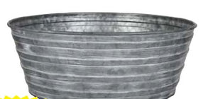 9.75" OP x 4"T Round Metal Planter