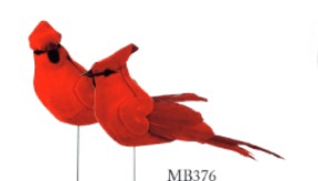 4.5" Cardinal Bird Pick