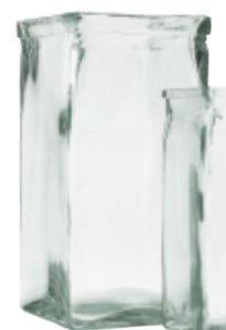 3.5" x 8" T Clear Glass Vase