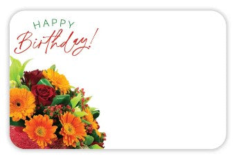 Enclosure Card - Happy Birthday -  Bouquet Left Corner