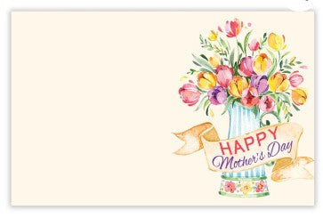 Enclosure Card - Happy Mother's Day -  Spring Flowers in Vase