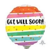 4" Pre-Inflated Get Well  Balloon