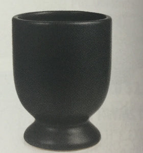 5" x 6.375" Matte Black Pedestal Ceramic