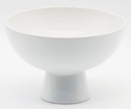 6.44" D x 4" H  White Ceramic Pot