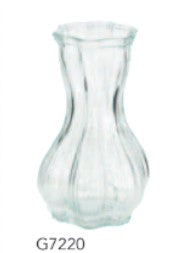 6" Ribbed Chloe Gass Vase