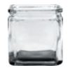 4.75" x 4.75"H Clear Utility Vase Glass Cube