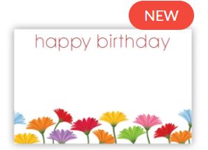 Enclosure Card - Happy Birthday -  Colourful Gerbera
