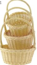 Set of 3 Round Willow Baskets