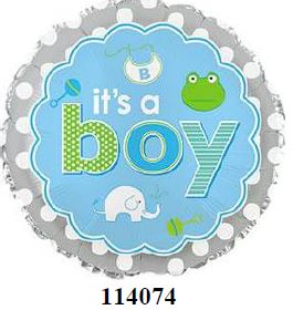 17" It's A Boy Icons Balloon