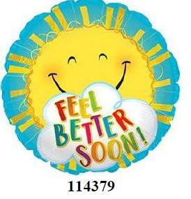 17"Feel Better Sun Balloon