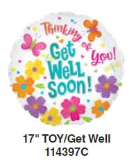 17" Think of You Get Well Balloon