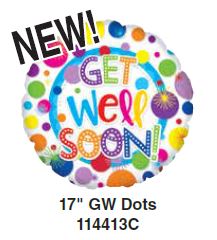 17" Get Well Soon! Dots Balloon