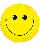 4" Pre-Inflated Smiley Face Yellow Balloon