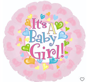 17"Baby Girl Footsies Balloon