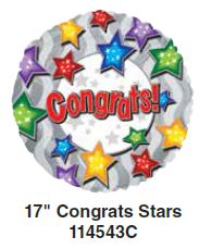 17"Congrats Stars Balloon