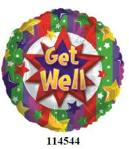 17" Get Well Colourful Balloon