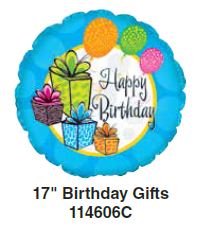 17" Happy Birthday Gifts Balloon