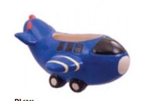 Blue Ceramic Airplane Planter