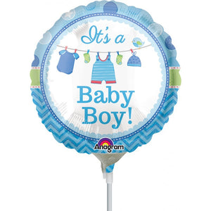 9" Pre-Inflated Shower with Love Boy Balloon