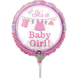 4" Pre-Inflated Baby Girl Balloon