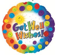 Pre-Inflated 9" Get Well Dots Balloon