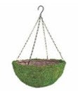 14" Hanging Basket w/Liner - Green Moss