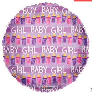 18" Baby Bottles Girl Balloon