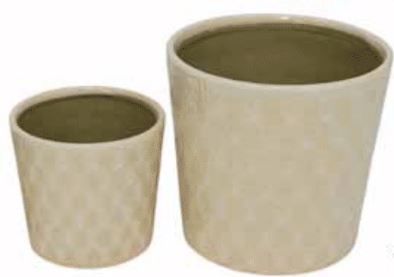 Talia Cream Round Ceramic Crackle Vase 6.5