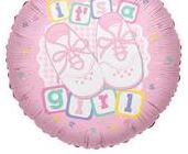 18" IT's A Girl Shoes Balloon