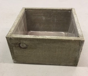 6x6x3"H Wooden Container