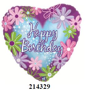 17" HBD Twinkle Balloon 5 per pack