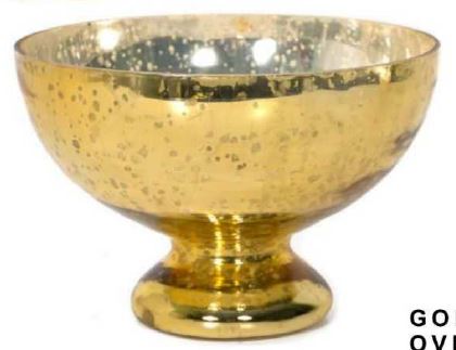 Gold Glass Mercury Bowl