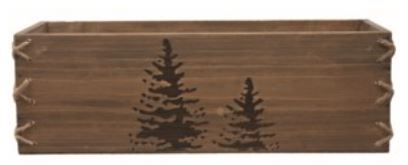 Fired Tree Design on Wooden Box