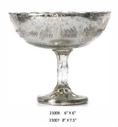 Glass Antique Silver Bowl