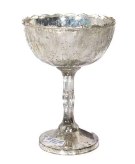 Mercury Silver Pedestal Bowl 6